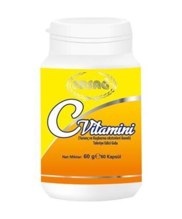 Ersa Vitamin C (Added Orange and Rosehip Extracts) 60 Capsules