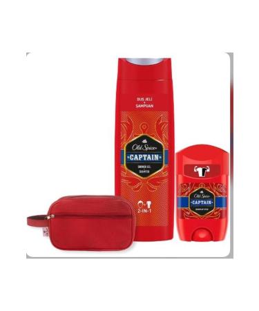 Old Spice Captain Shower Gel + Shampoo and Deodorant Stick