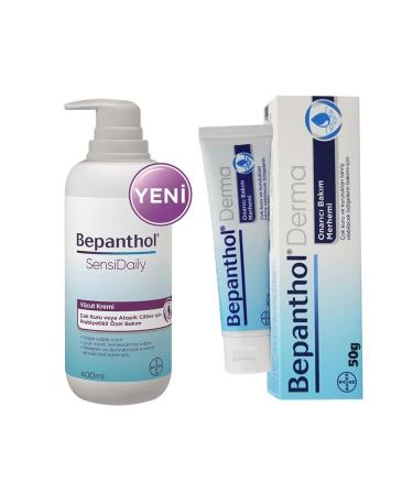 Bepanthol Sensidaily Pump Body Cream 400 ml + Derma Repair Care Ointment 50 gr