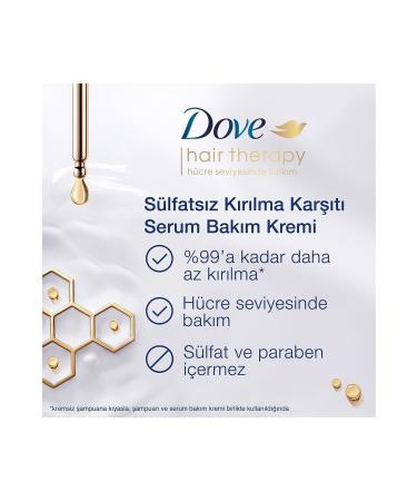 Dove Hair Therapy Serum Hair Care Cream Breakage Remedy 0% Sulfate 170 Ml - Buy Online on GoSupps.com