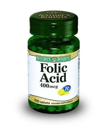 Natures Bounty Folic Acid 400mcg Food Supplement 100 Tablets