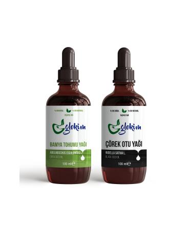 GLOKIM Okra Seed Oil 100 ml Black Cumin Oil 100 ml