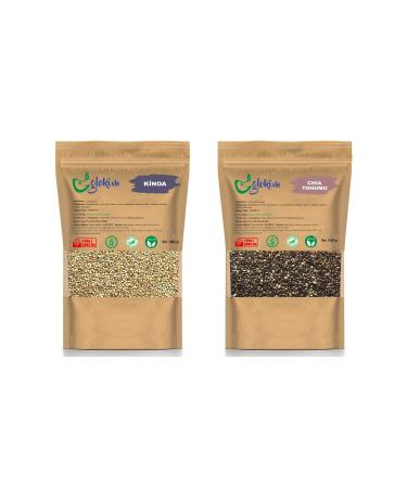 GLOKIM Chia Seed 1000 gr + Quinoa 1000 gr Gluten-free