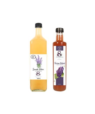 Suheylaana Natural Lavender Vinegar 1000 Ml And Natural Black Grape Vinegar 500 Ml