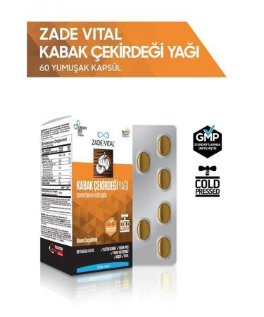 Zade Vital Pumpkin Seed Oil 320 Mg 60 Softgels - Blister