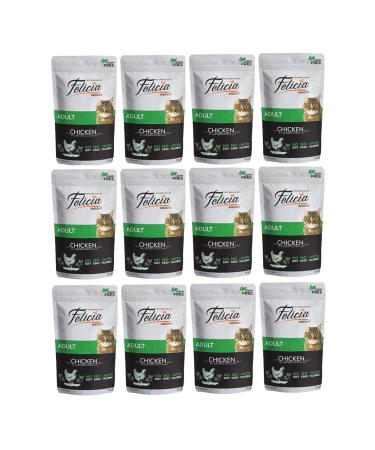 Felicia Grain-Free Adult Chicken Wet Cat Food 85 Gr X 12 Pieces