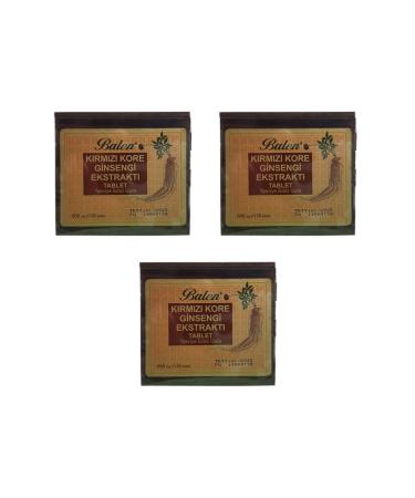 Balen Wooden Box Red Korean Ginseng 600 Mg 120 Tablets 3 Pieces