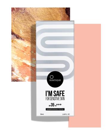 Suntique I'm Safe For Sensitive Skin Spf35 Pa+++ Moisturizing and Protective Sun Cream 50ml - Buy Online on GoSupps.com
