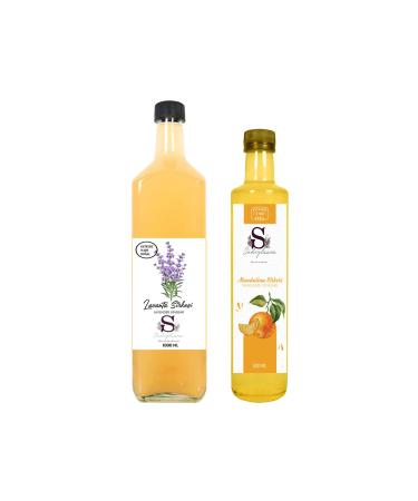 Suheylaana Natural Lavender Vinegar 1000 Ml And Natural Tangerine Vinegar 500 Ml