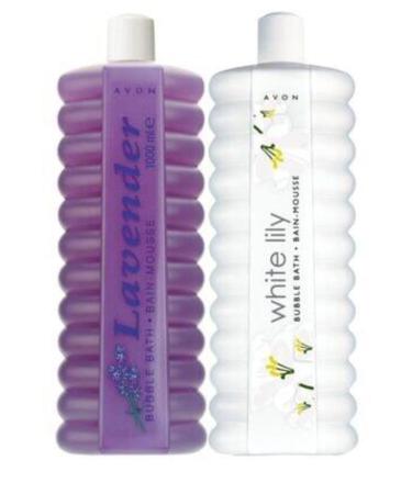 Avon Lavender Bub Bath and White Lily B. Bath 1000 Ml Shower Gel