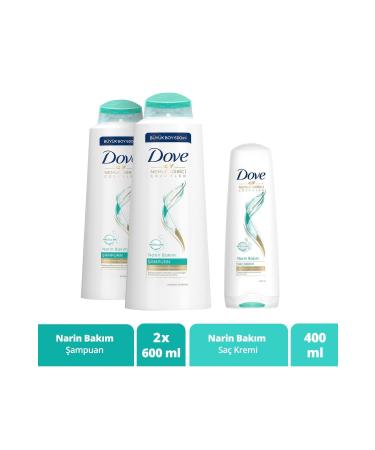 Dove Delicate Care Shampoo 600 ml X 2 + Delicate Care Hair Care Conditioner 400 ml