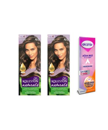 Wella Naturals Tube Dye 4-0 Brown 2 Pieces