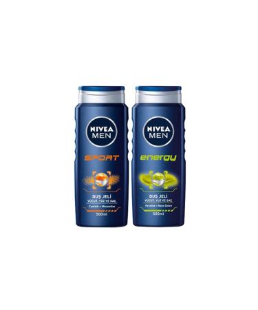 NIVEA Sport Shower Gel 500 Ml + Energy Shower Gel 500 Ml