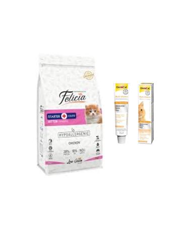 Felicia Kitten Low Grain Chicken Kitten Cat Food 2 kg Gimcat Multi Vitamin Paste Cat Paste 20 gr
