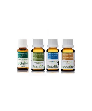 Botalife Natural Hair Care Oil Set (SAGE OIL-PINE TURPENTINE OIL-BARROW SEED OIL-GARLIC OIL)