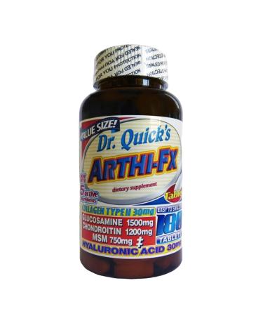 Dr Quicks Arthi-fx Glucosamine Chondroitin Msm Hyaluronic Acid Collagen Type 2 180 Tablets