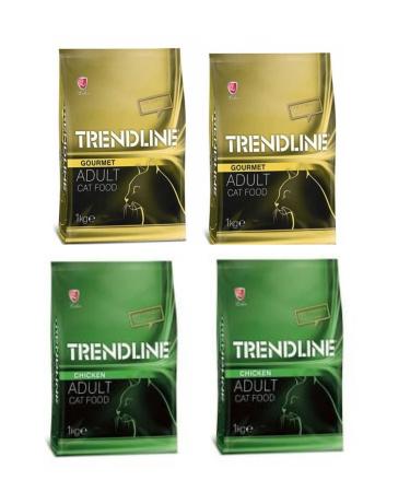 Trendline Chicken Meat-Gourmet Cat Food 1 kg X 4 Pieces