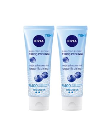 NIVEA 2 Pieces Organic Rice Peeling Normal Skin 75 Ml Smoothing