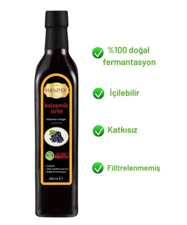 Hanzade Herbal Balsamic Vinegar 500 ml Natural Fermented Drinkable Glass Bottle Balsamic Vinegar (BS-894110) - Buy Online on GoSupps.com