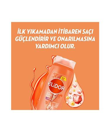 Elidor Superblend Hair Care Shampoo Instant Repair Care Vitamin C Keratin Ceramide 500 Ml - Buy Online on GoSupps.com