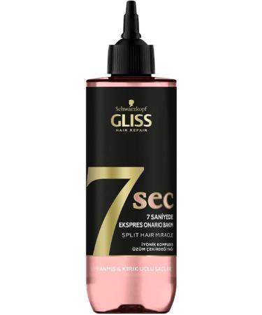 Gliss 7 Sec Split Hair Miracle - 7 Seconds Express Broken Hair Repair Liquid Cream 200 Ml