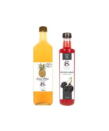 Suheylaana Natural Pineapple Vinegar 1000 Ml And Natural Blackberry Vinegar 500 Ml