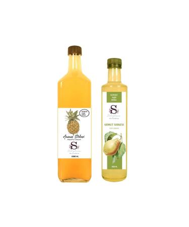 Suheylaana Natural Pineapple Vinegar 1000 Ml And Natural Pear Vinegar 500 Ml