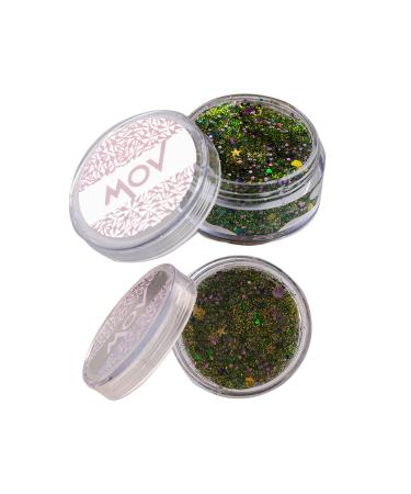 mov Gel Form Shiny Glitter Face Makeup & Body &hair Emerald Green Extra
