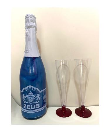 OS ZEUS Blueberry Flavored and 2 Glasses