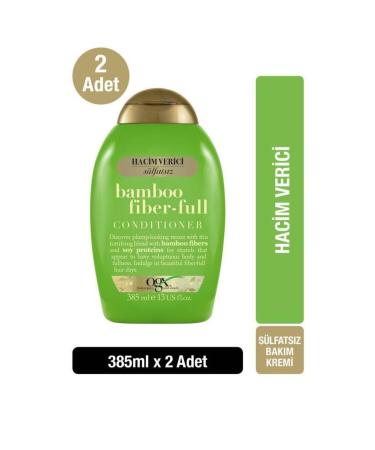 OGX Volume Bamboo Fiber Sulfate-Free Conditioner 385ml x2