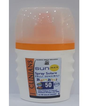 Clinians Sunscreen Lotion For Children And Sensitive Skin Spf 50 Protection Spray 150 Ml