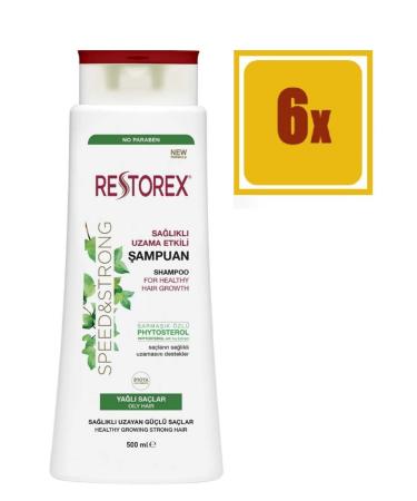 Restorex Resto Oily Hair Shampoo 500 Ml 6 Pieces