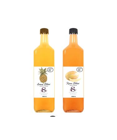 Suheylaana Natural Pineapple Vinegar 1000 Ml And Natural Melon Vinegar 1000 Ml