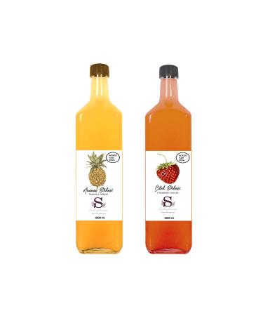 Suheylaana Natural Pineapple Vinegar 1000 ml And Natural Strawberry Vinegar 1000 ml