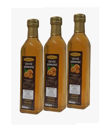 Nursima Walnut Vinegar 500 Ml 3 Glass Package