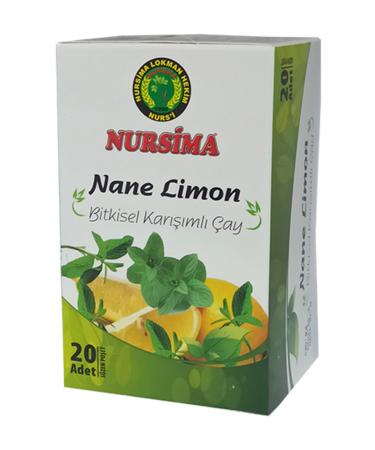 Nursima Siftaholsun Bazaar Mint Lemon Herbal Mixed Tea 20 Filtering Bags