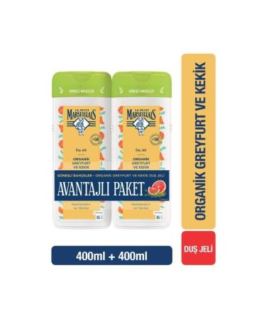 Le Petit Marseillais Organic Grapefruit and Thyme Shower Gel 400 ml X 2 Pcs