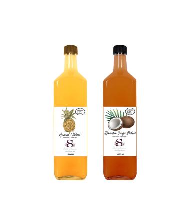 Suheylaana Natural Pineapple Vinegar 1000 Ml And Natural Coconut Vinegar 1000 Ml