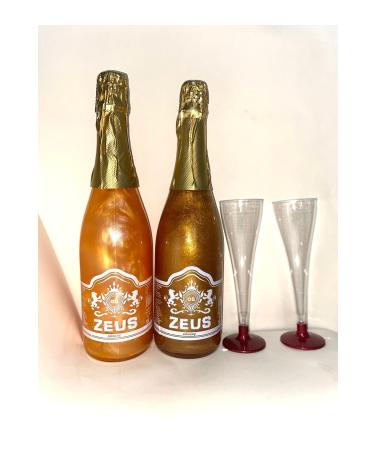 OS ZEUS Alcohol-Free Mango and Melon Flavored and 2 Glasses