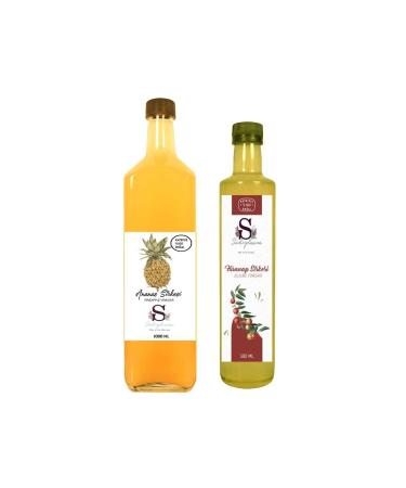 Suheylaana Natural Pineapple Vinegar 1000 Ml And Natural Hawthorn Vinegar 500 Ml