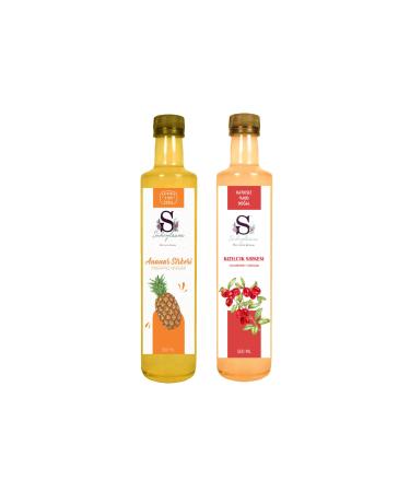 Suheylaana Natural Pineapple Vinegar 500 ml and Natural Cranberry Vinegar 500 ml