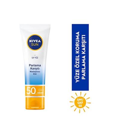 NIVEA Sun Spf 50 Anti-Shine Mattifying Effect UV Sun Face Cream - Buy Online on GoSupps.com
