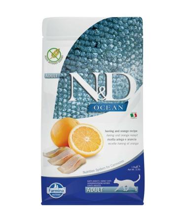 N & D Nd Ocean Herring Orange Adult Cat Food 1.5 Kg
