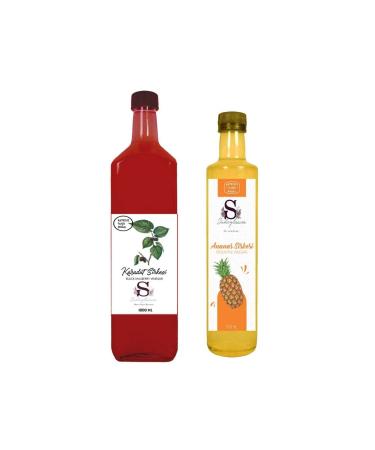 S heylaana Natural Black Mulberry Vinegar 1000 Ml And Natural Pineapple Vinegar 500 Ml