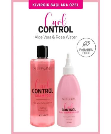 SelfBomb Aloe Vera-Rose Curly Hair Shampoo Leave-In Conditioner Set