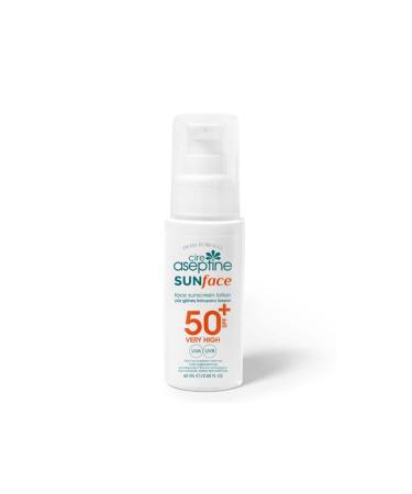 Cire Aseptine Sunface Spf 50+ High Protection Uva +Uvb Face Sunscreen Lotion 60 ml - Buy Online on GoSupps.com