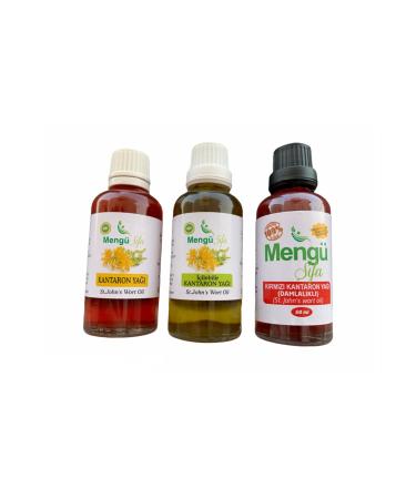 Meng Healing St. John's Wort Oil 50ml St. John's Wort Drinking St. John's Wort Oil Set of 3 with Dropper