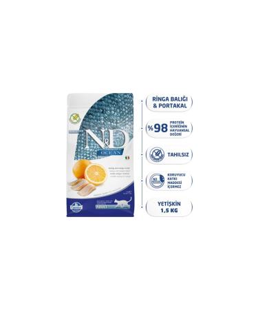 N & D Ocean Herring & Orange Adult Cat Food 1.5 Kg