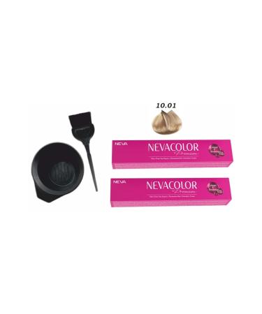 Neva Color Tube Paint 10.01 Ext.Natural Ash Platinum Economic 2-Pack + Painting Set