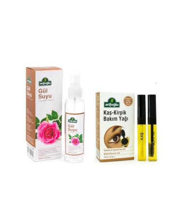 Arifo lu Eyebrow Eyelash Care Oil 10ml+10ml - Rose Water 125 ml